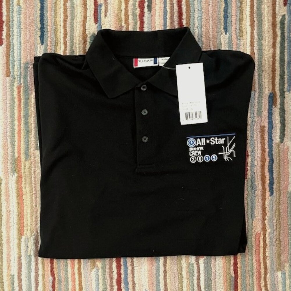 NBA All Star BKN•NYK Crew 2015 Long Sleeve XL, Black, New with Tags